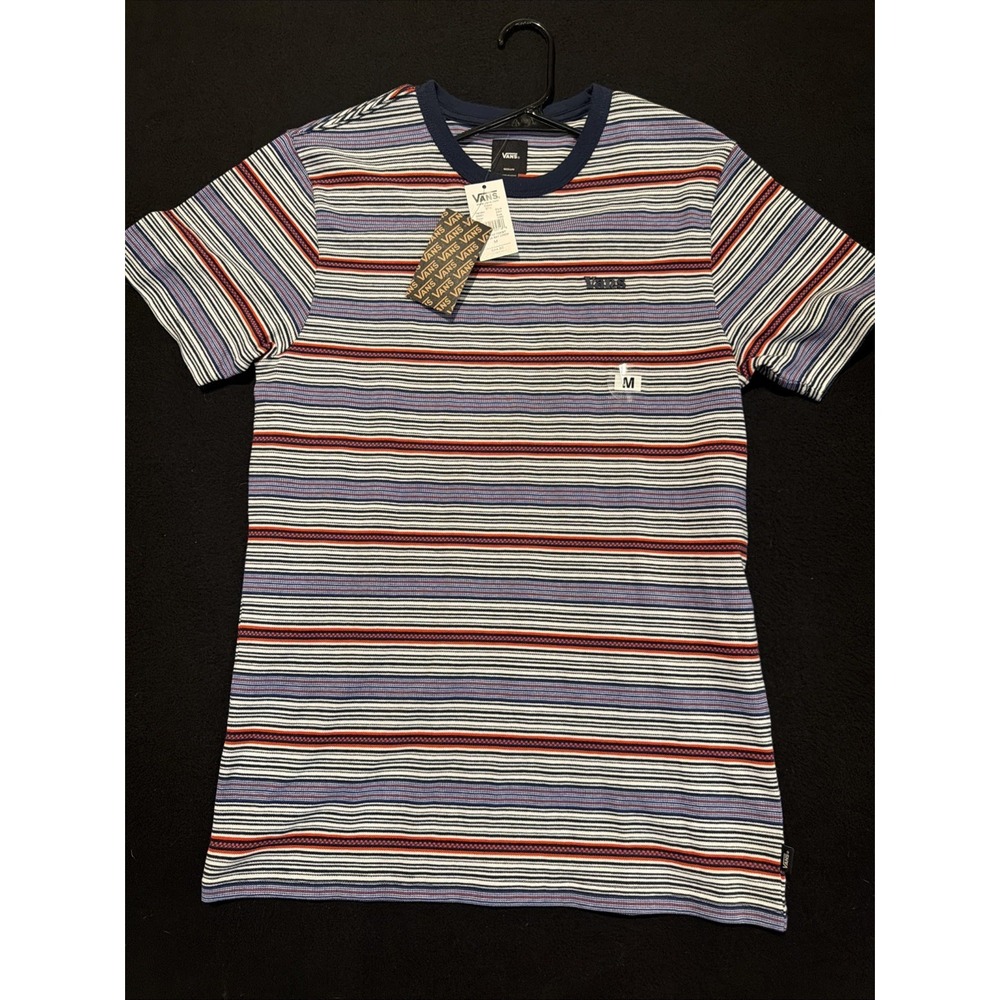 Vans Off The Wall Bodega Bay Crew Striped T-Shirt Mens Medium VN0A5E72K9T